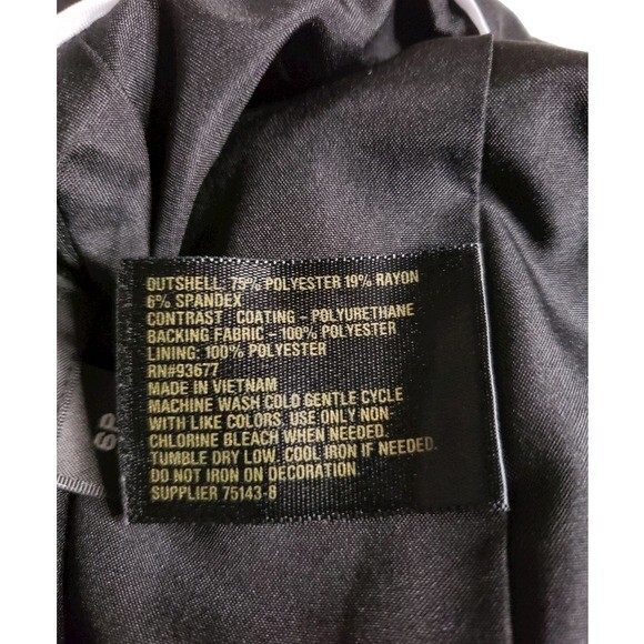 Worthington Petites Black Wrap Pencil Skirt w Faux Leather Trim Small Petite SP - Picture 10 of 10